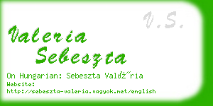 valeria sebeszta business card